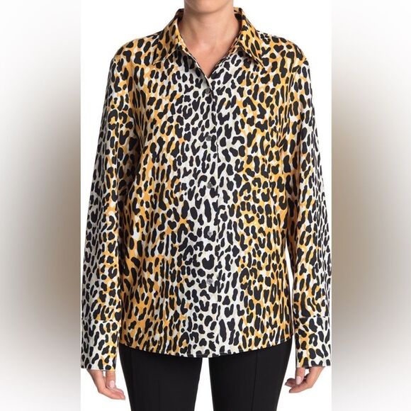 St. John Collection Satin Back Leopard
Print Shirt - Picture 10 of 10